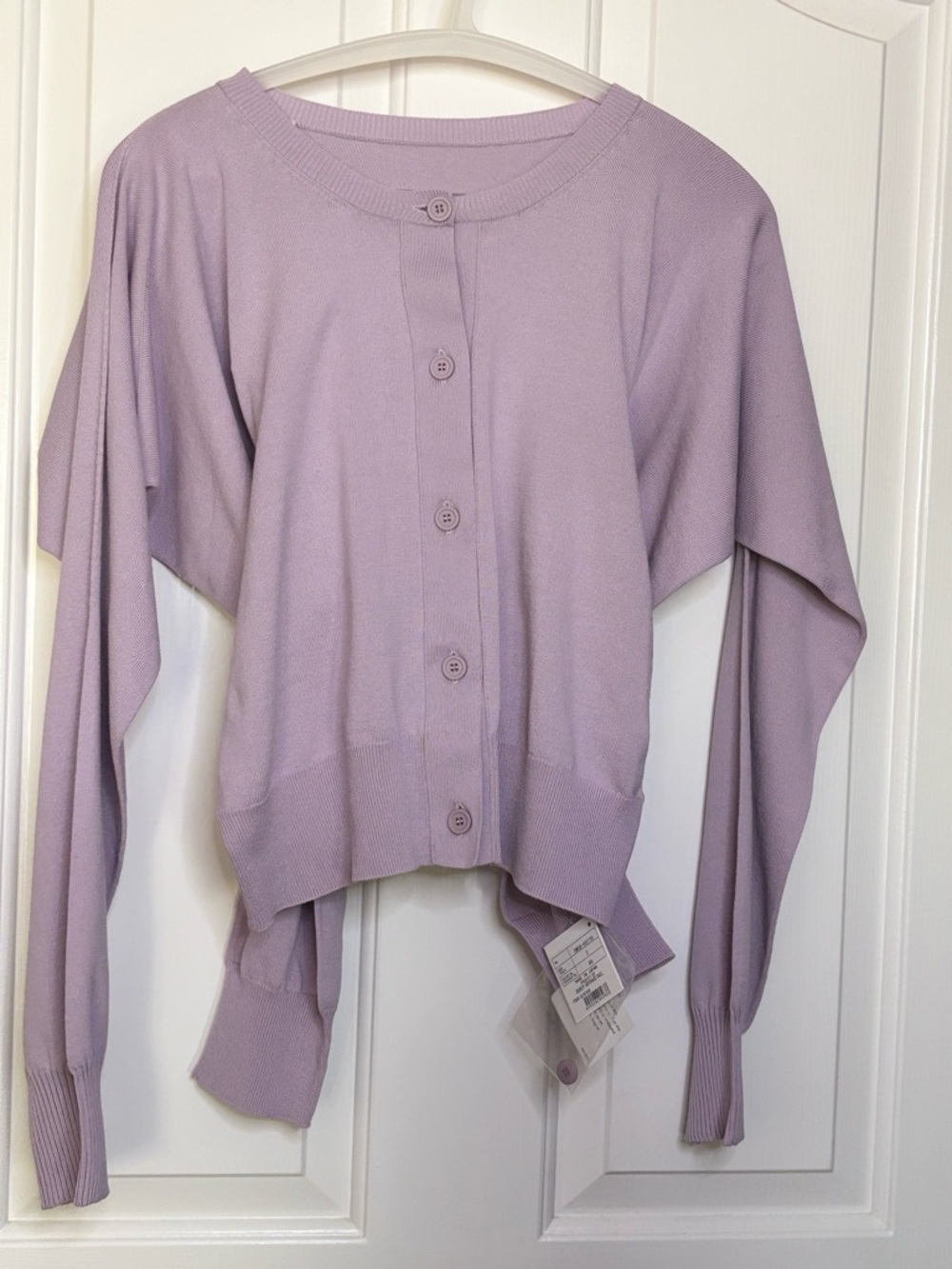 Issey Miyake Lavender Four Sleeve Button Cardigan size 6 - Picture 12 of 14